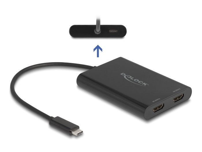Delock Adapter USB Type-c™ a 2 X HDMI 4K 60 HZ With Displaylink® Grafik And USB Pd