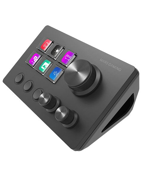 Mars Gaming Control Deck Msd-two 6 Keys LCD 3 Wheels 3 Buttons Black