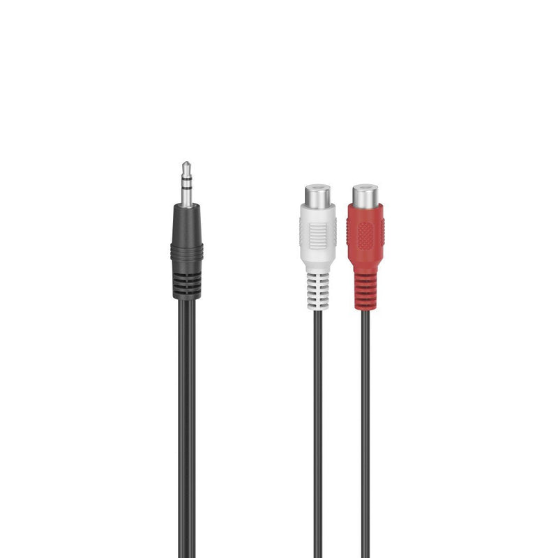 Hama Cable Essential Audio - 2X Rca Female - Jack 3.5MM Male - Length 10CM - Stereo - Black