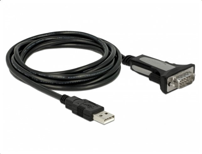 Delock 65962 Adaptador USB Cable 2.0A RS-232 Negro