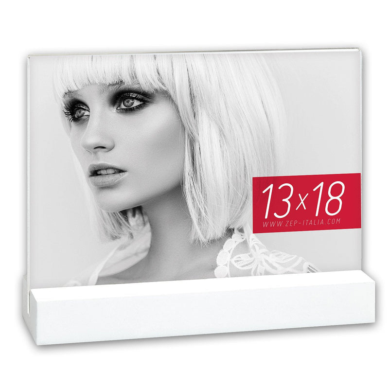 Zep Frame Dresda White 13X18 Acrylic W. Wooden Base AQ657W