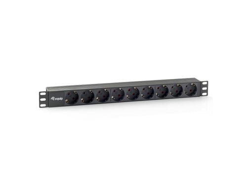 Equip Power Strip Power Rack 19 9 Sockets DIN49440 1U - 16A - 3500W Max.cable 1.8M Black — image 1