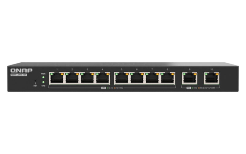 QNAP QSW-L2110-10T - Switch - Managed - 8 X 2.5GBASE-T