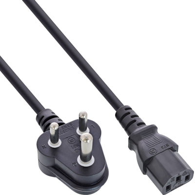 Inline® Power Cable Type D South Africa 5A / IEC Male 1.8M — image 1