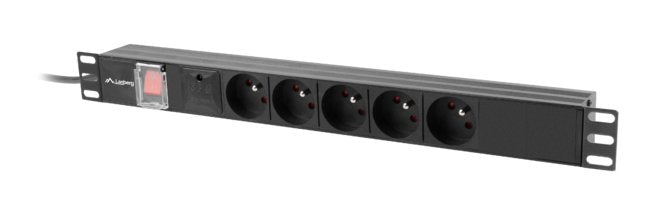 Lanberg Pdu Power Distribution Unit 19 1U 16A 5X 230V French Outelts 2M C14 Black