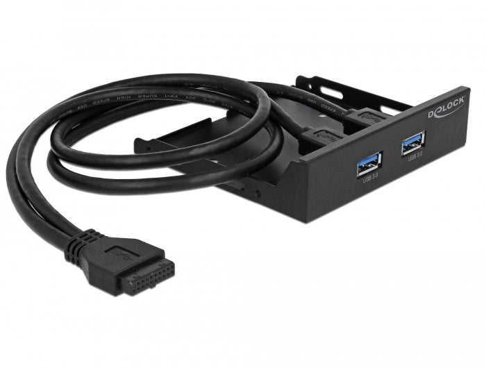 Delock Panel Front 3.5 2 X USB 3.0 Black