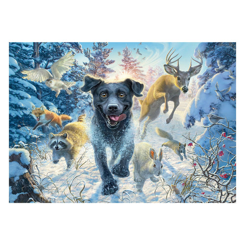 Schmidt Spiele Mark Fredrickson: Amor Perro - Labrador Black Nieve, Puzzle 1000 Pieces 58558 — image 1