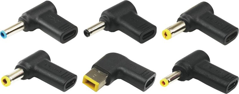 Xilence Puntas Adaptadoras XM022, 6 Pieces Negras, Charger Xilence GaN USB-C XM022