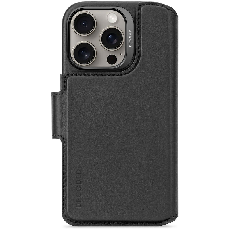 Decoded Leather Detachable Wallet Do Iphone 16 Pro Magsafe Black