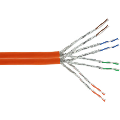 Inline Network Cable Duplex S/FTP Pimf CAT.7A AWG23 1200MHZ Libre Halógenos Orange 50M — image 1