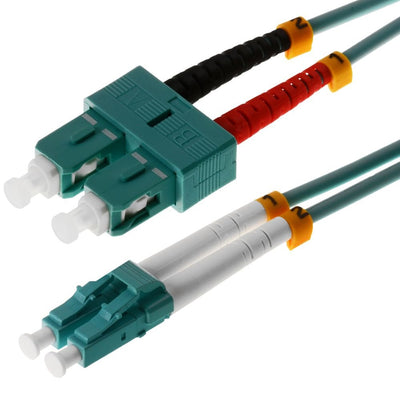 Helos Lwl Network Cable Lc/Sc Duplex 50/125?M OM3 Aqua 20,0M — image 1