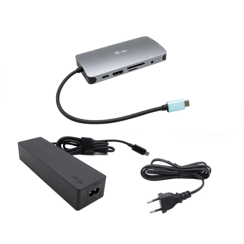 I-tec USB-C Metal Dock 1x HDMI 1x VGA 1XSD + 1XMICROSD Card Reader 1XGLAN 1XAUDIO Mic 3x USB 3.1 1x USB-C Data