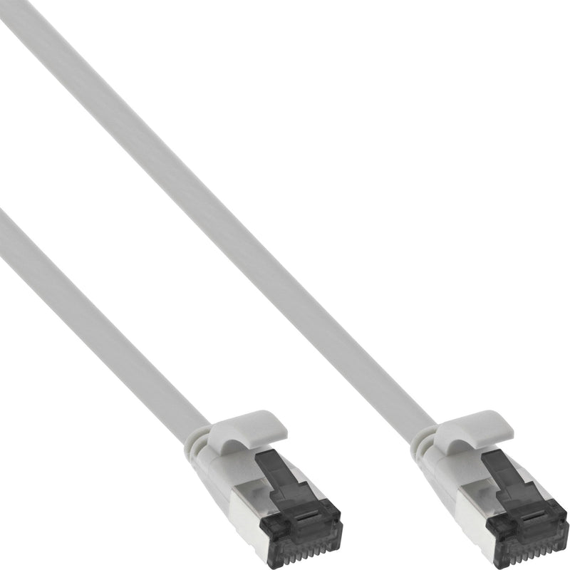 Inline Network Cable Flat , U/FTP, CAT.8.1, Tpe Libre Halógenos, Grey 1M