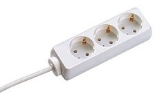 Bachmann 3X Schuko H05VV-F 3G 1.50MM² 16A/3680W 3M Base Múltiple 3 Salidas AC White — image 1