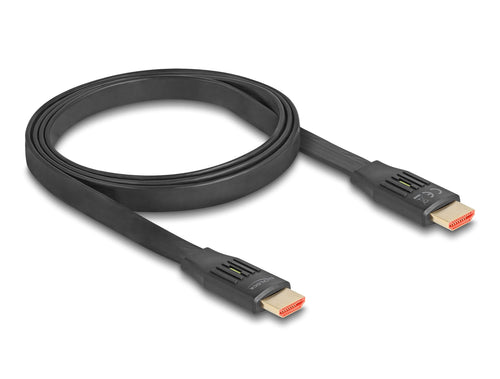 Delock Cable Flat HDMI High Speed 48 GPS 8K 60HZ Black 5 Metres 81004 — image 1