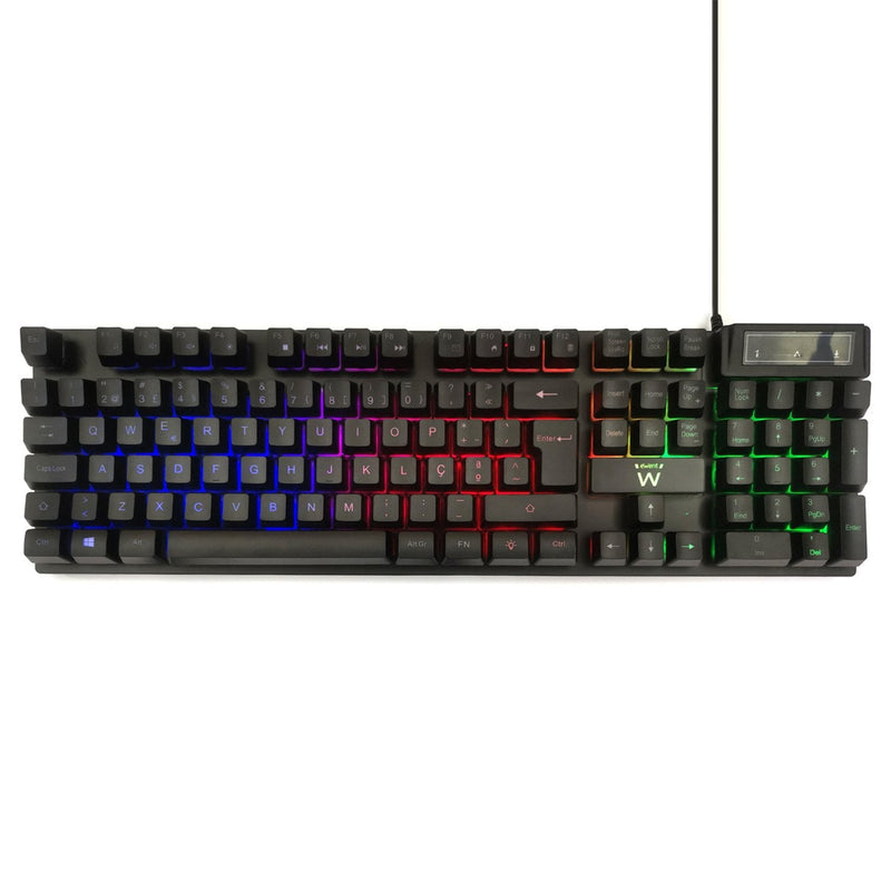 Ewent Keyboard Portuguese Gaming Usb, Iluminado