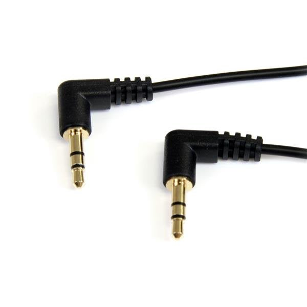 StarTech Cable Audio Stereo Minijack M/M 3,5MM Acodado 0.3CM