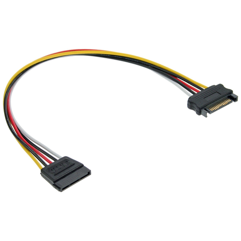 Inline Cable Extensión Power SATA Male a Female 0,5M