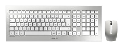 Cherry Keyboard German + Mouse Wireless, White Silver — image 1