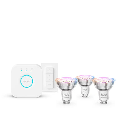 Philips Hue Starter Kit Essential GU10 3P + Switch + V2 Bridge — image 1