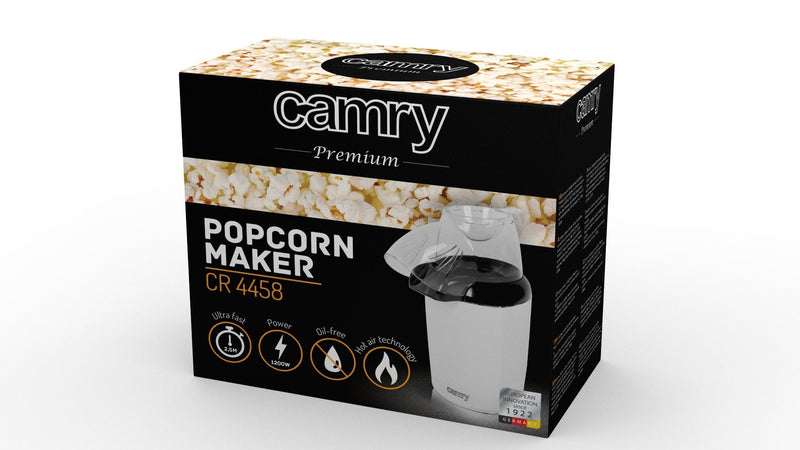 Camry Cr 4458 Palomitas Maiz Poppers Black White 1200W