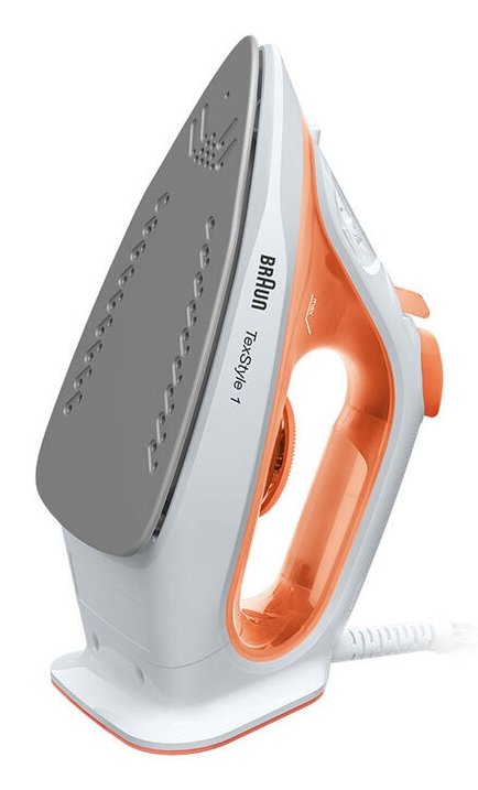 Braun Straightener Texstyle 1 SI1009OR a Steam Soleplate Non-stick 1900W Orange White