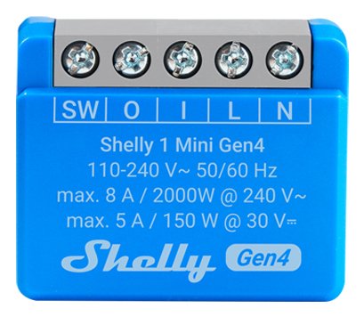 Shelly 1 Mini GEN4, Relé Blue SHELLY_1_MINI GEN4