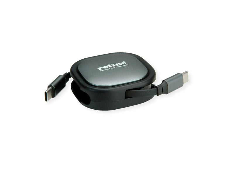 Roline USB 2.0 Aufrollbares Cable C-c M Black 1.2M