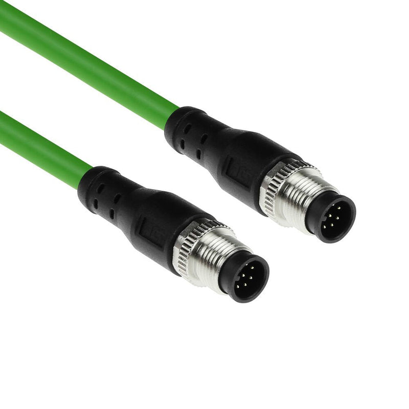 Industrial 7.50 Meters Sensor Cable M12A 8-PIN Male To M12A 8-PIN Male, Ultraflex Tpe Cable Shielded