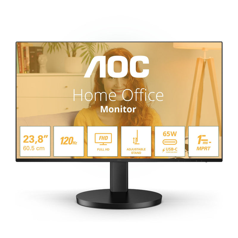 AOC Monitor 60,5CM 23,8 24B3CF2 16:09 HDMI + USB-C IPS Lift Negro Retail