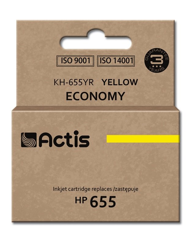 Actis Ink KH-655YR Spare Part HP 655 CZ112AE - Standard - 12ML - Yellow