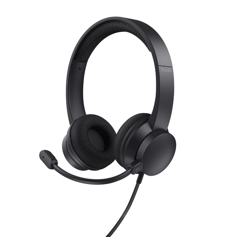 Trust Headphones HS-260 With Microphone USB Black Foldable With Cancelacion Ruido
