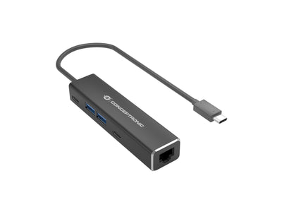 Conceptronic Adapter USB-C -RJ45 Gigabit,2x USB-C 2x USB-A Sw — image 1