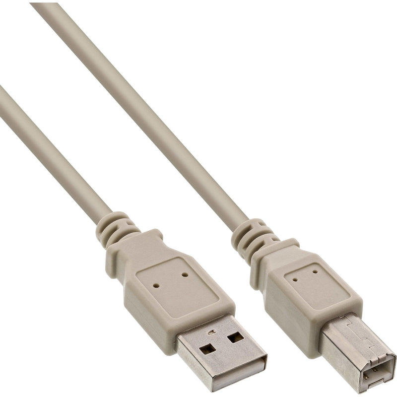 Inline USB 2.0 Cable Type a Male a Type B Male Beige 2M