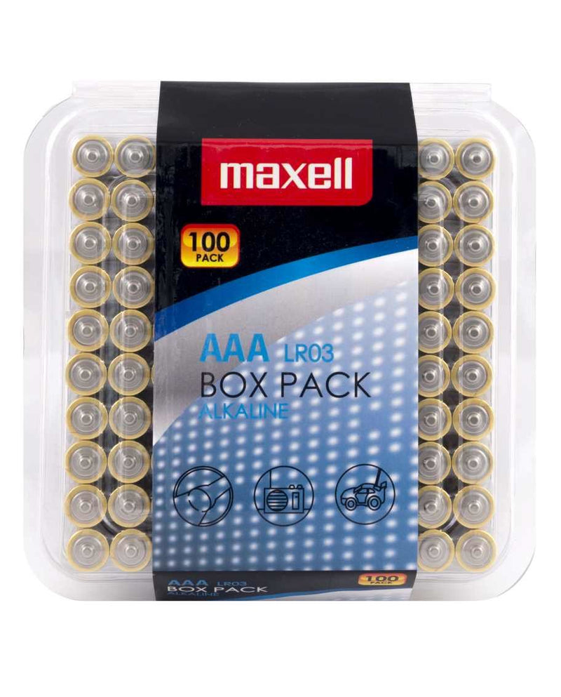 Maxell Battery Alcalina Aaa LR03 PACK*100 Batteries