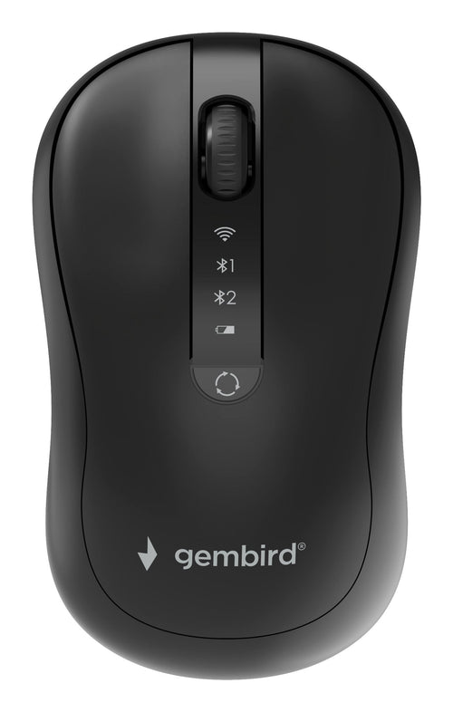 Gembird Mouse MUSW2-4B-01 Wireless Modo Dual (2,4G + Bluetooth), 1600 Dpi, 4 Buttons Black — image 1