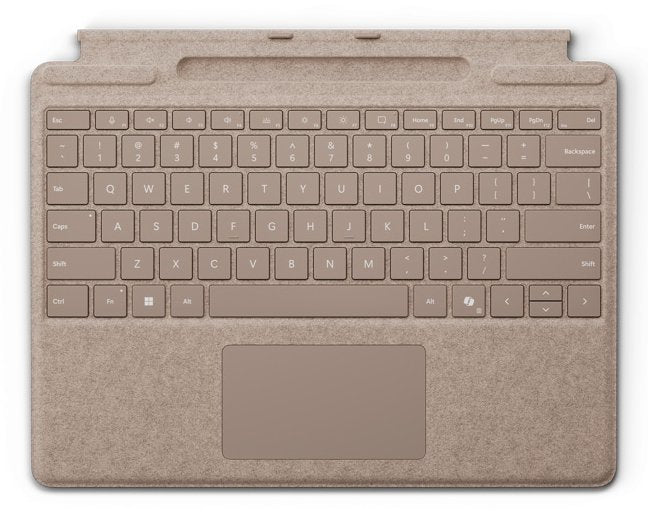 Microsoft Surface Pro Keyboard With Abbey Storage, Beige Keyboard De-layout, Surface Pro (11ª Edition/10 Negoc