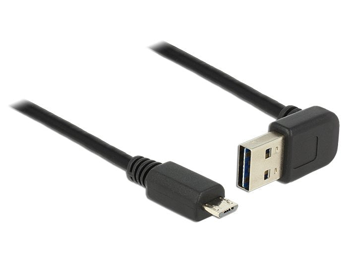 Delock Cable Easy-USB 2.0 Typ-a Male Angular USB 2.0 Typ Micro-b 1M