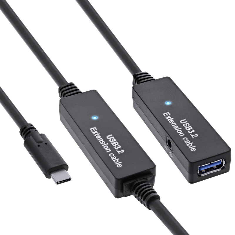 Inline® USB 3.2 GEN.1 Active Extension, USB-C Male a USB-A Female 15M