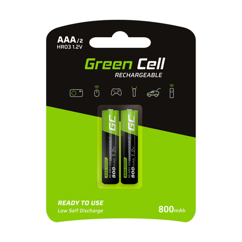Batteries Recargables Greencell Aaa 800MAH (2 Pcs) — image 1