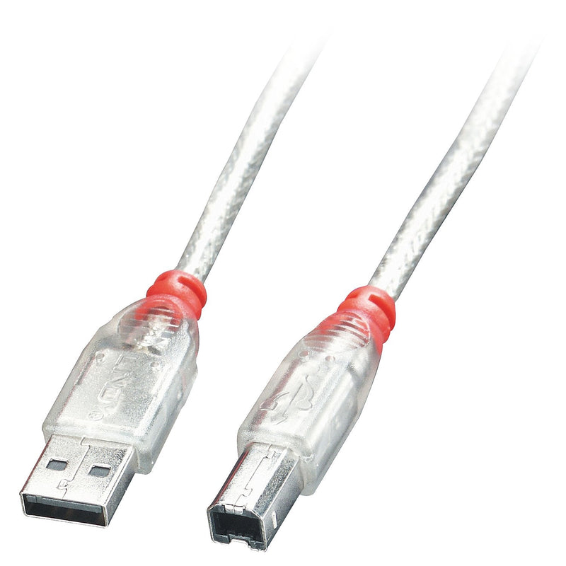Lindy Cable USB 2.0 Type a/B Transparent M/M 0,2M