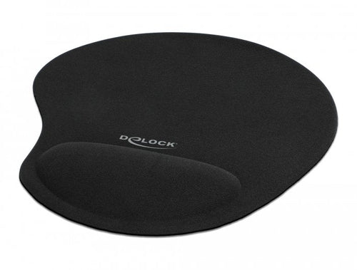 Delock Mouse Pad Mouse Ergonómica With Reposa Muñecas Gel Black 230 X 202 X 24MM — image 1