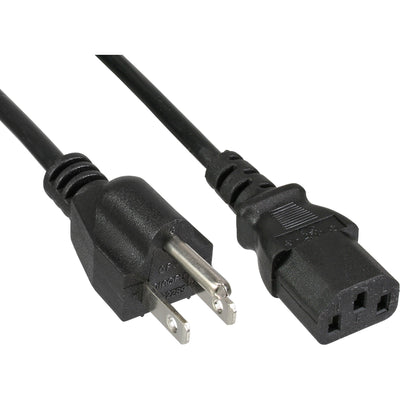 Inline Cable Power , Plug Ee. Uu. a Connector IEC C13 3 Pines, Black 5,0M — image 1