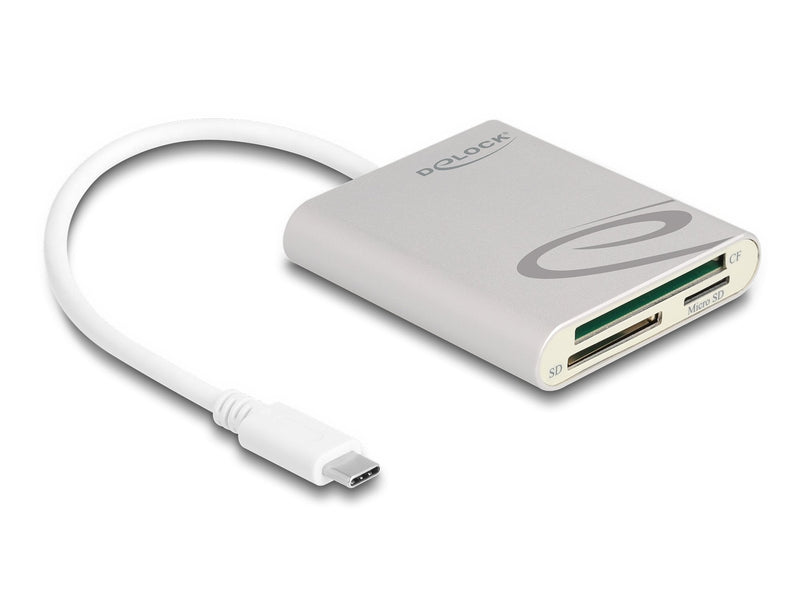 Delock Card Reader USB Type-cö Compact Flash, SD