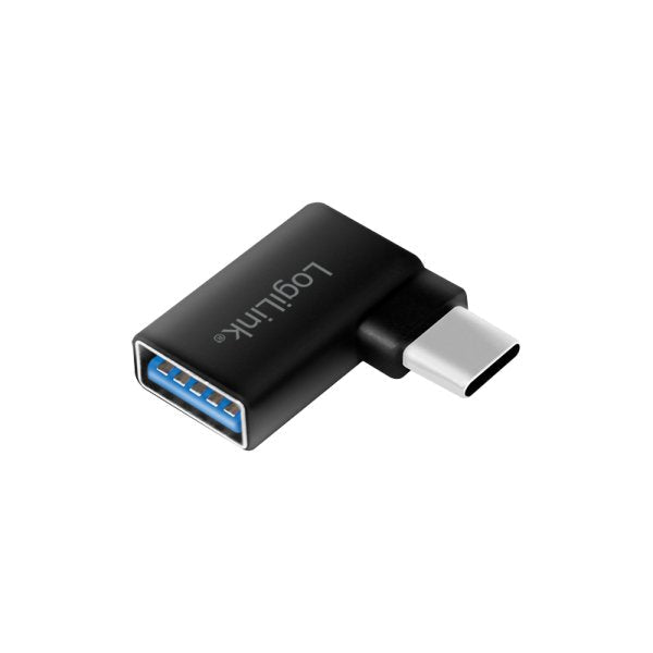 Logilink Adapter USB 3.2 GEN1 Type-c, Acodado USB-A/F,90° Black