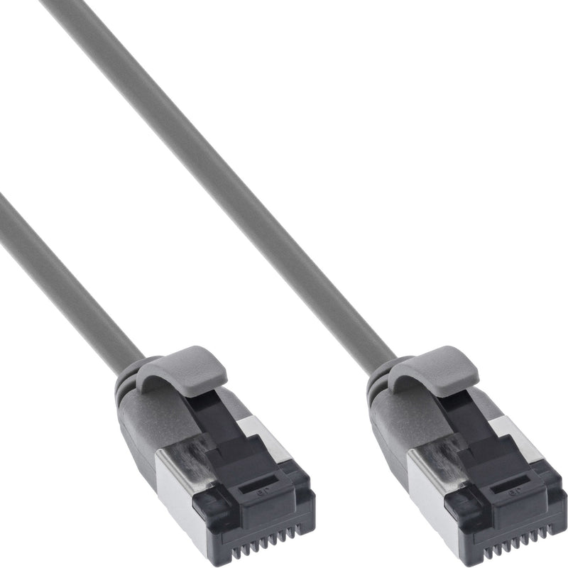Inline® Network Cable Slim, U/FTP, CAT.8.1, Tpe Halogen-free, Grey 0.3M