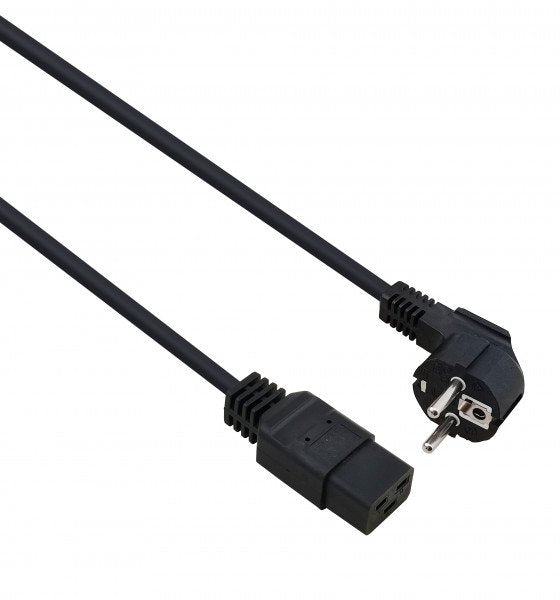 Helos Cable Power Plug Security 90 ° a C19, Black 3,0M