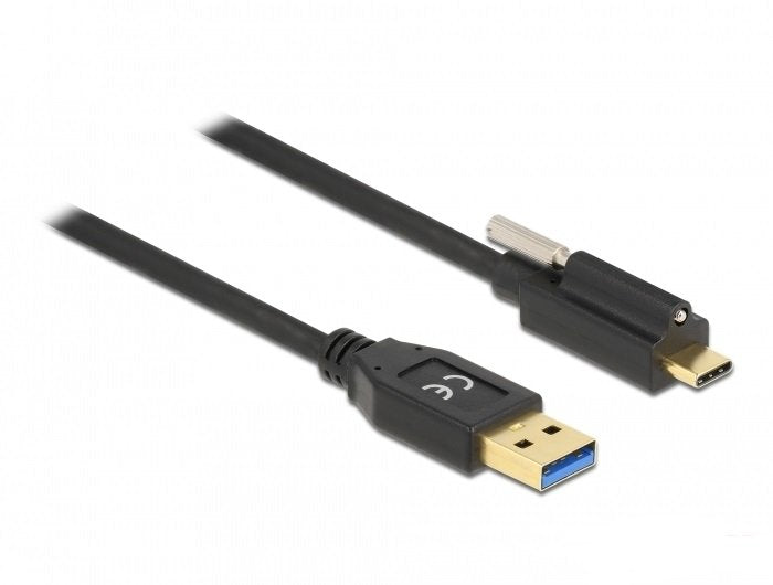 Delock USB 10Gbps Cable Typ-a Plug Zu USB Type-c™ Plug With Schraube Oben 1,5M