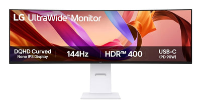 LG Monitor 49U950A-W 49 5120 X 1440 Pixels Dual QHD LED Black White — image 1