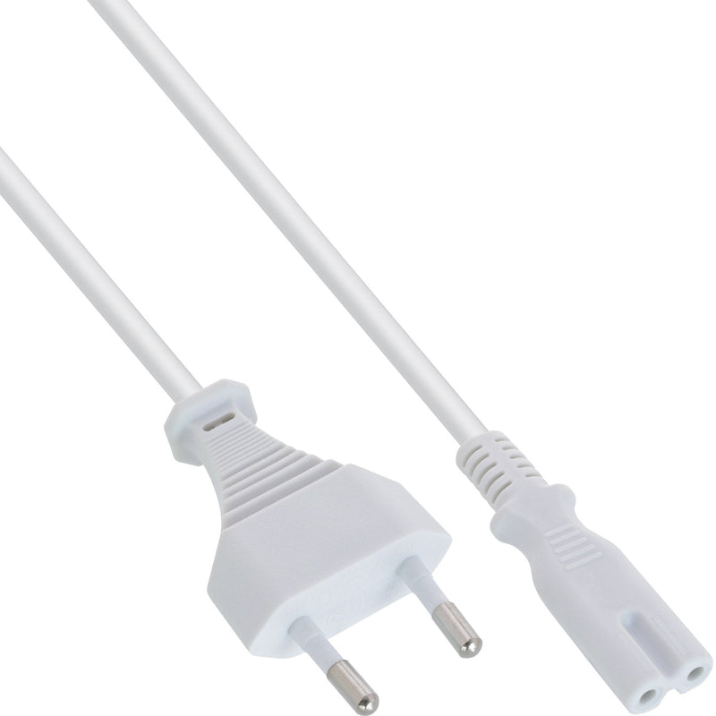 Inline Cable Power , Connector Euro a Connector EURO8, White 0,5M